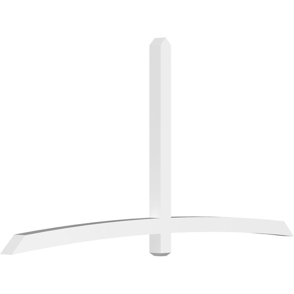 Ekena Millwork Bellingham Architectural Grade PVC Gable Bracket, 108"W x 54"H x 4"D x 4"F, 12/12 Pitch GBP108X54X0404BEL00 - main